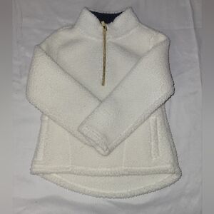 Girls WhiteOld Navy Pullover Half Zip